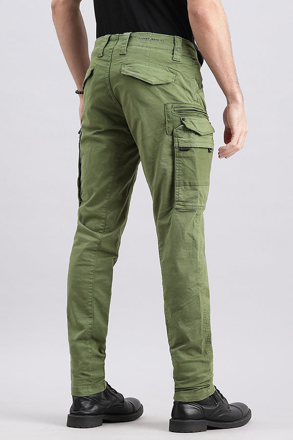 Moss Green Slim Fit Cargo Pant (Regular Fit)